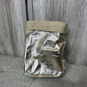 Uashmama Reusable Paper Bag in Platinum Gold Sustainable